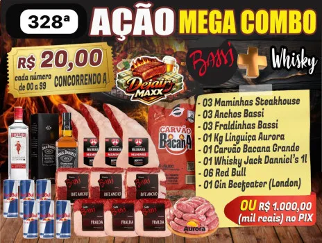 Dejair maxx - Ação 328ª mega combo bassi + whiski ou 1k