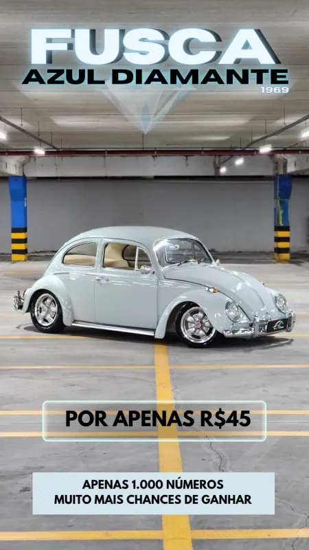 Fusca 1300 azul diamante 1969