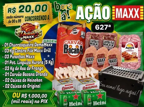 Dejair maxx - Ação 627ª kitmaxx completo + churrasqueira ou 1k