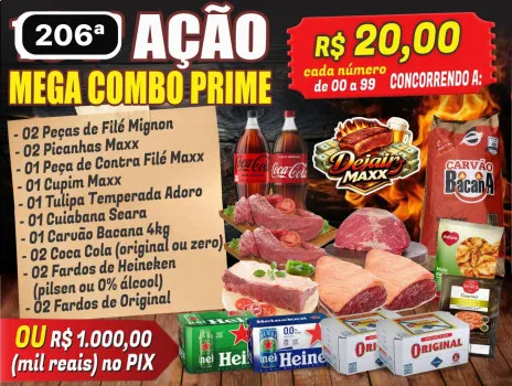 Dejair maxx - Ação 206ª mega combo prime ou mil no pix