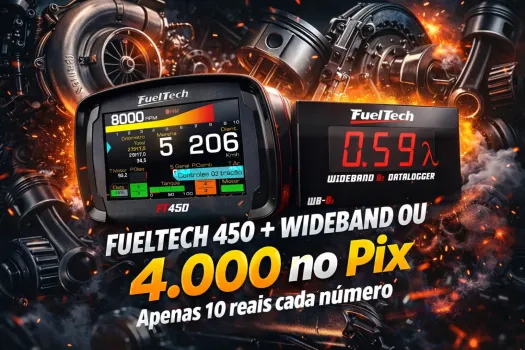 TURBEIROS - Fueltech 450 + chicote + wideband
