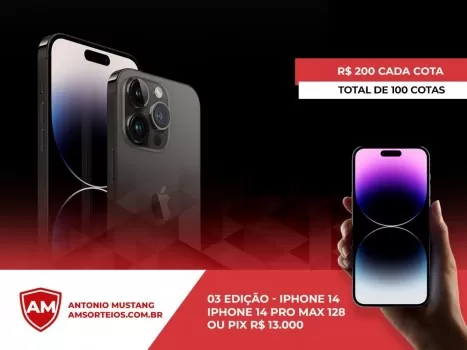 3? edi??o iphone 14 pro max ou pix 13.000,00 mil