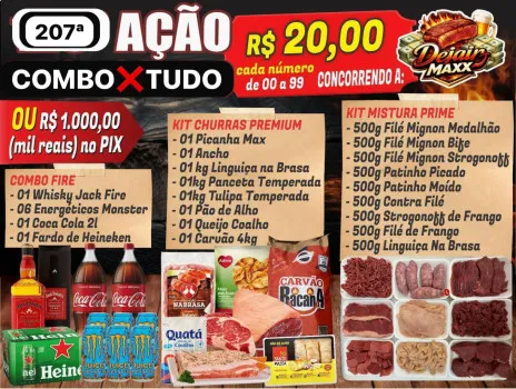 Dejair maxx - Ação 207ª combo x tudo ou mil no pix