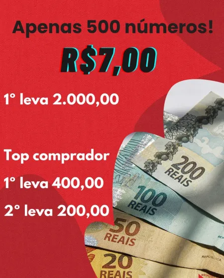 Somente 7,00 poucos números 2 k no pix