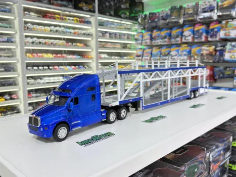 Minis Evolution - Kenworth t2000 azul na cegonha 1/32