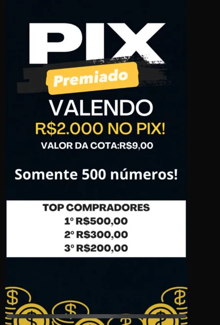 2.000,00 no pix somente 500 números
