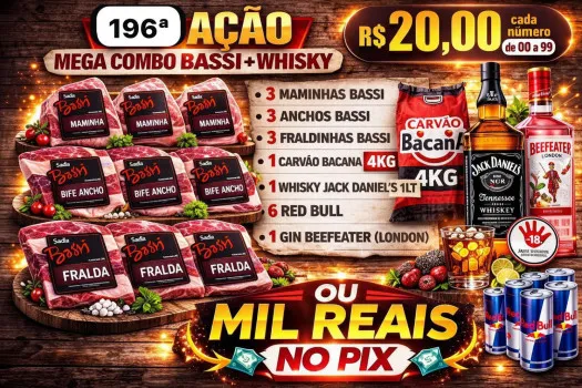 Dejair maxx - Ação 196ªcombo triplo bassi + whisky ou 1k no pix