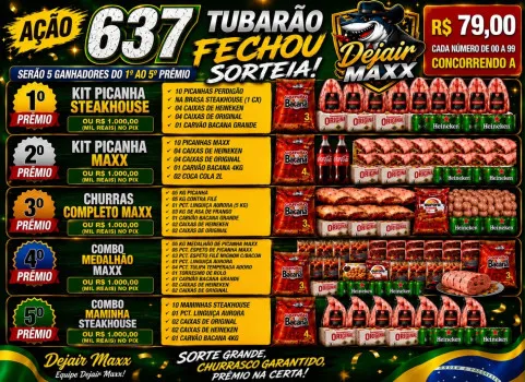 Dejair maxx - Tubarão maxx 637ª 5 ganhadores fechou sorteia
