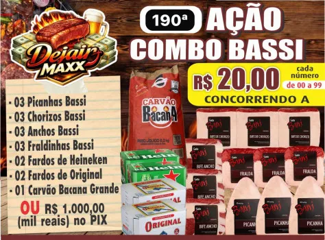 Dejair maxx - Ação 190ª mega combo bassi ou mil no pix