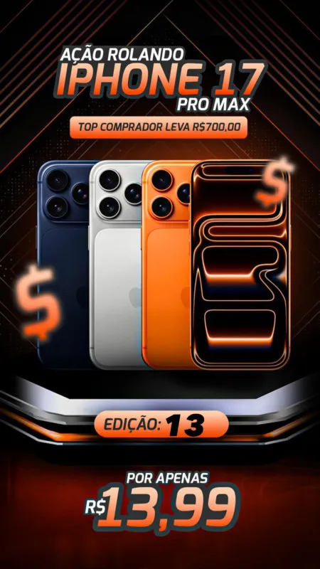 RF VIP CARS - Ed 13 iphone 17 pro max ou 8k