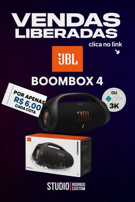 Studio Rodrigo Custom - Jbl boombox 4 ou 3k no pix.