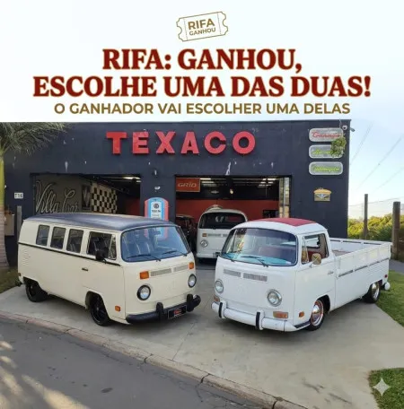 Valdinei de Souza - Ganhou escolhe kombi picape ou kombi bege