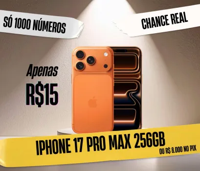 GOAT Prêmios - Iphone 17 pro max ou r$8.000,00 no pix