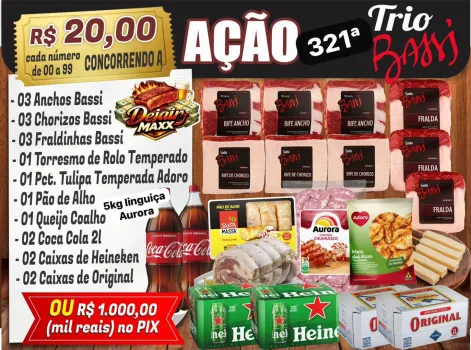 Dejair maxx - Ação 321ª mega combo trio bassi ou 1k