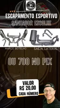 Escapamento project ganhador escolhe ou 700 no pix