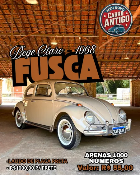 Meu novo carro antigo - 69* ação -vw fusca 1968 bege claro