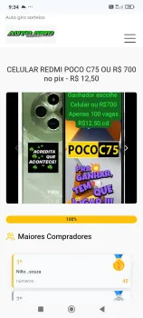 GIOVANI LUIZ DITTBENER - Celular redmi poco c75 ou r$ 700 no pix