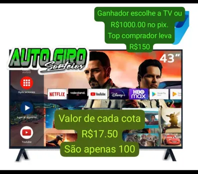 GIOVANI LUIZ DITTBENER - Tv smart 43p. com tv box gratis ppr um ano.