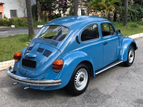 Fusca 1600 1985 - azul mediterrâneo - placa preta