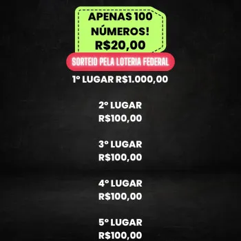 1º leva milão e 2º ao 5º leva 100,00 cada