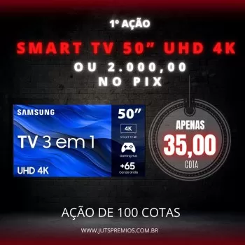 1º ação smart tv 50 uhd 4k samsung