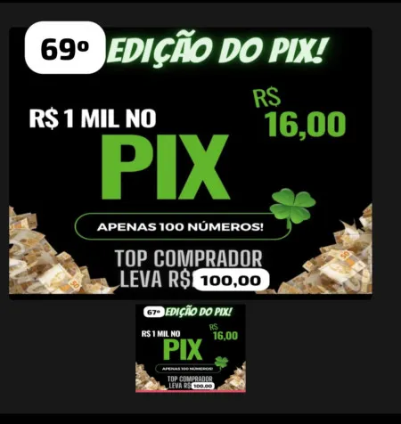 Edição n 69 pix de milão somente 100 números