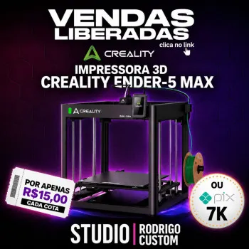 Studio Rodrigo Custom - Impressora 3d creality ender-5 max ou 7k no pix