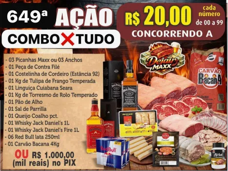 Dejair maxx - Ação 649ª combo x tudo ou mil no pix