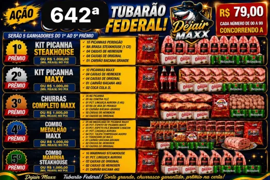 Dejair maxx - Tubarão maxx “642ª 5 ganhadores federal