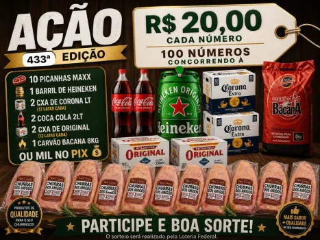 Dejair maxx - Ação 433ª combo 10 picanhas maxx ou 1k no pix
