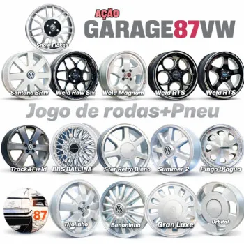Garage87vw - Jogo de rodas +pneus ou 4mil no pix