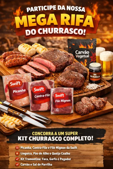 Duchurras - Kit churrasco swift/tramontina ou $1.000,00 no pix