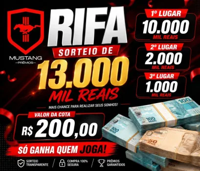 Mega rifinha valendo 10 números