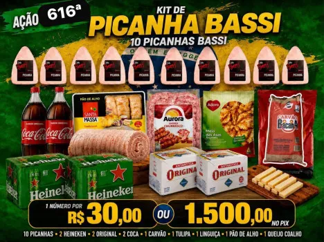 Dejair maxx - Ação 616ª kit picanha bassi ou 1.500 no pix