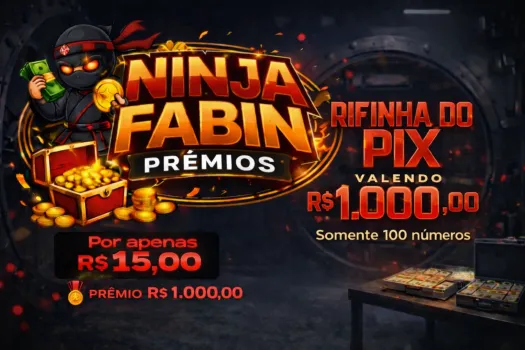 Ninja Prêmios - R$1.000,00 no pix - rifinha entre amigos ed.1