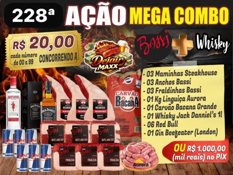 Dejair maxx - Ação 228ª mega combo bassi + whiski ou 1k
