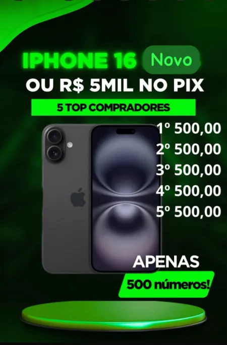 Iphone 16 ou 5 mil + 5 top comprador