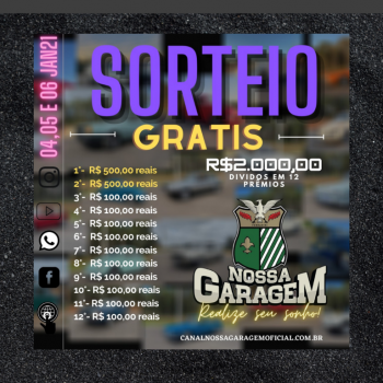 Sorteio interno gr?tis de r$2.000,00 em 12 pr?mios