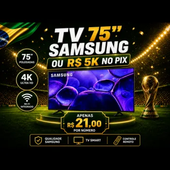Reloy Realiza - Smart tv 75 samsung ou r$ 5.000,00 no pix