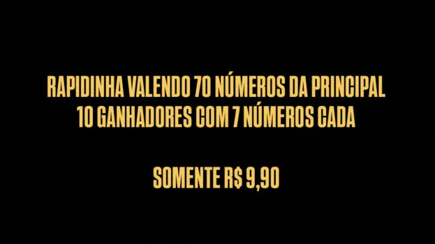 1º rapidinha valendo 70 numeros da principal