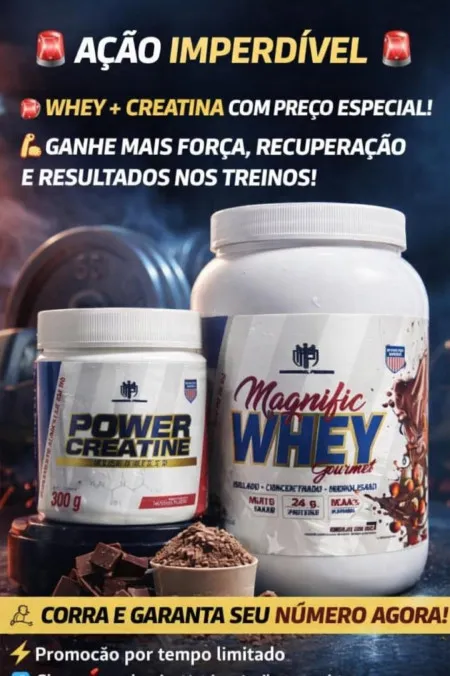 Julio assis melges gomes - Acão de suplementos 1 whey 1 creatina ou r$350,00