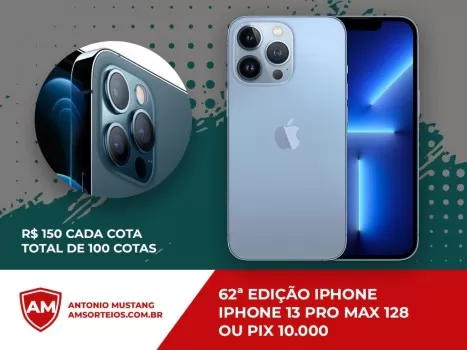 62? edi??o iphone 13 pro max ou pix de 10.000,00 m