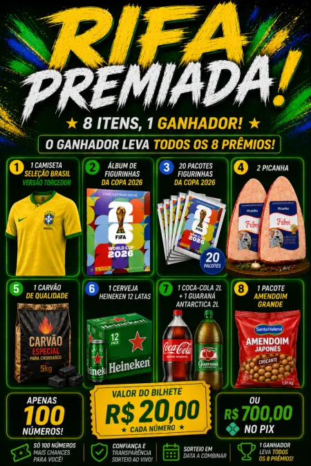 GARAGEM DOS AMIGOS - Kit copa do mundo ou 700 pix
