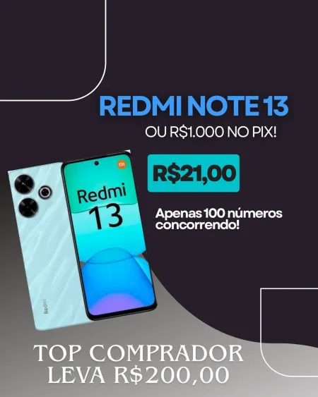 Redmi note ou milão no pix