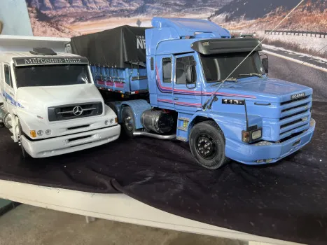 TARDIOLI TRUCK - Scania 113 azul + carreta ou mb1634 6x4 caçamba