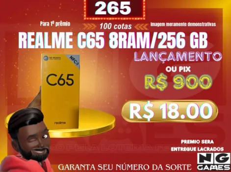 Ação 265 realme c65 8ram/256 ou r$ 900 pix