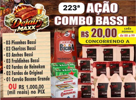 Dejair maxx - Ação 223ªmega combo bassi ou mil no pix