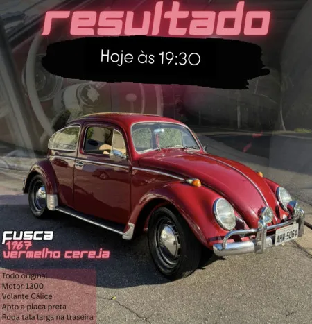 Fusca 1967 vermelho cereja ou 15 mil