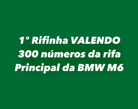 Vale 300 números da rifa principal da bmw m6
