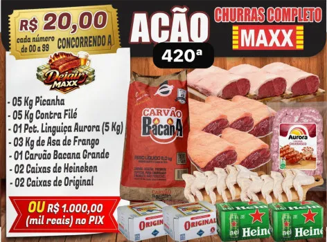 Dejair maxx - Ação 420ª churrasco completo maxx ou 1k